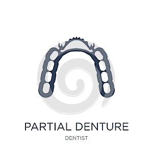 Partial Denture icon. Trendy flat vector Partial Denture icon on