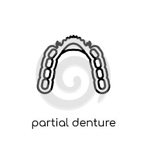 Partial Denture icon. Trendy modern flat linear vector Partial D