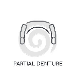 Partial Denture linear icon. Modern outline Partial Denture logo