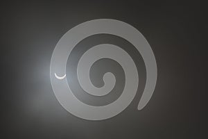 Partial eclipse , cornwall, uk, 20/03/2015