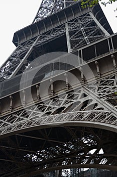 Partial Eiffel Tower from Below, Portrait