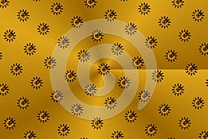 Partial golden spoke on a golden burst - Digital background pattern