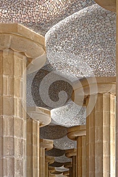 Details of Park Guell in Barcelona, Spain. photo