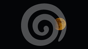 Partial lunar eclipse seen