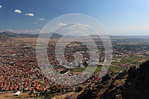 Partial panorama of city Prilep in Macedonia