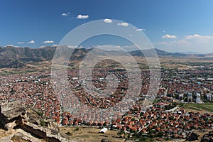 Partial panorama of city Prilep in Macedonia