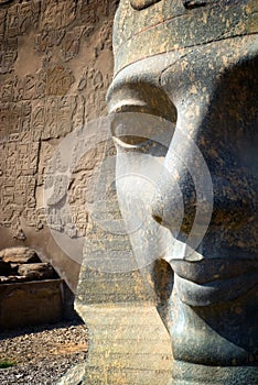 Partial Pharaoh face carving