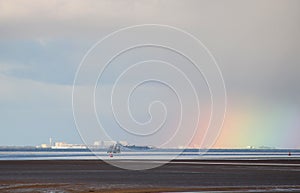 Partial rainbow, distant view Barrow-in-Furness