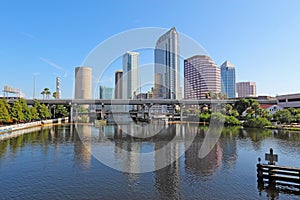 Partial skyline and USF Park in Tampa, Florida