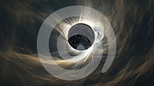 Partial solar eclipse on cloudy day