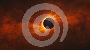 Partial Solar Eclipse on Cloudy Day