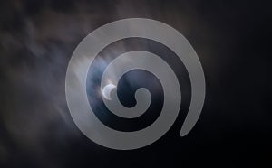 Partial Solar Eclipse on a Cloudy Day