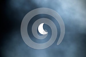 Partial Solar Eclipse 20.03.2015 on a Cloudy Day. Scientific background, astronomical phenomenon