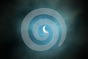 Partial Solar Eclipse 20.03.2015 on a Cloudy Day. Scientific background, astronomical phenomenon