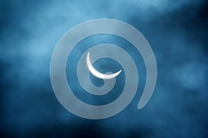 Partial Solar Eclipse 20.03.2015 on a Cloudy Day. Scientific background, astronomical phenomenon