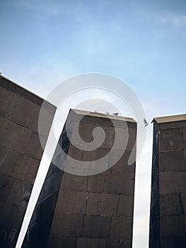 partial view of Armenian Genocide memorial complex Tsitsernakaberd,