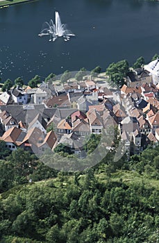 Partial view of Bergen, Norway.