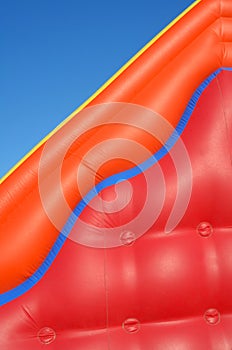 Partial view of colorful inflatable blow-up toy