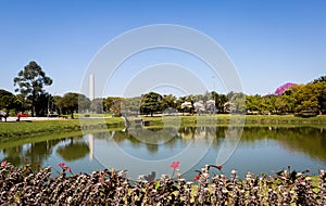 Ibirapuera Park and Obelisk of Sao Paulo