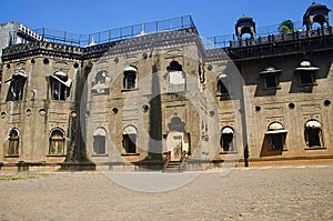 Partial view of Old Palace converted in to a school now, Kolhapur, Maharashtra.