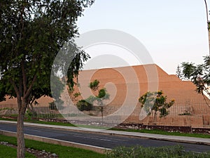 Pyramid called Huaca Huallamarca in Lima photo