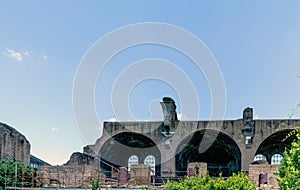 Partial view of the ruins Basilica of Maxentius and Constantine