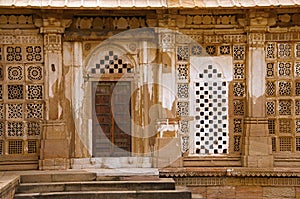 Partial view of Sarkhej Roza, mosque and tomb complex. Makarba, Ahmedabad, Gujarat