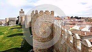 Partial view of the walls of Avila Spain