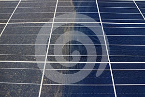 Partially Clean Photovoltaic Panels photo