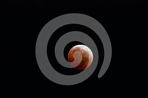 Partially Eclipsed Moon