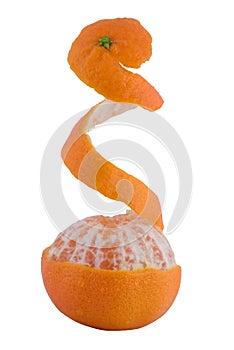 Partially Peeled Tangerine