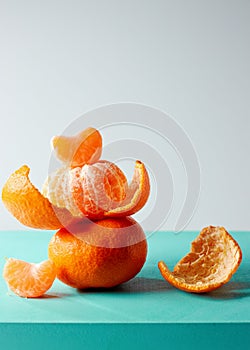 A Partially Peeled Tangerine