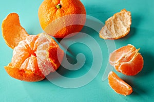 A Partially Peeled Tangerine