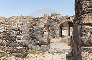 Partially restored ruins of one of the cities of the Decapolis - the ancient Hellenistic city of Scythopolis near Beit Shean city