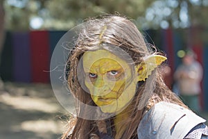 Participant wearing mask during the Renaissance Pleasure Faire.