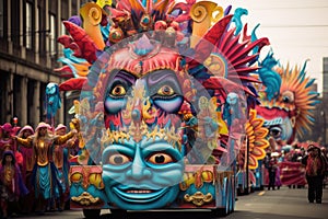 Participants in the annual Basel Carnival (Basle - Switzerland). The Basel carnival