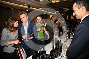 Participants and visitors to the business exhibition of manufacturers and suppliers of italian wines and food vinitaly