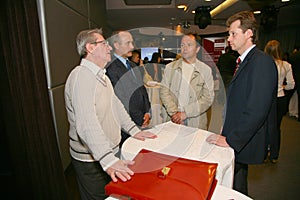 Participants and visitors to the business exhibition of manufacturers and suppliers of italian wines and food vinitaly