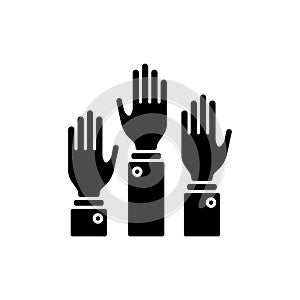 Participation black glyph icon