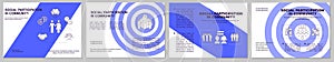 Participation in community blue brochure template