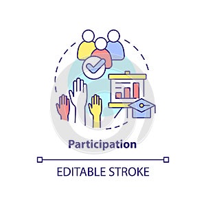 Participation concept icon