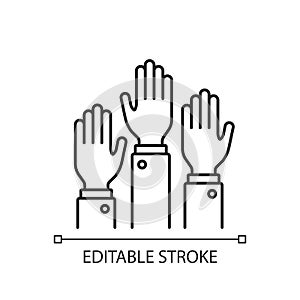 Participation linear icon