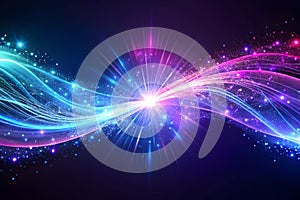 Particle-based glowing wave explosion