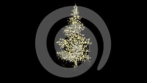 Particle Christmas Tree Animation, Alpha Channel, Seamless loop