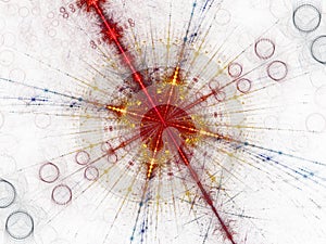 Particle fission in large hadron collider CERN fractal photo