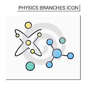 Particle physics color icon