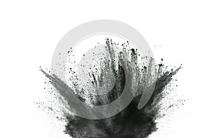 White powder explosion on white backgroundabstract powder splatted on white background.