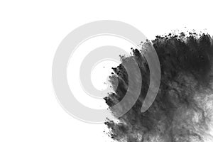 White powder explosion on white backgroundabstract powder splatted on white background.