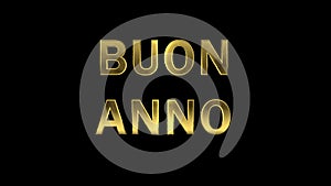 Particles collecting in the golden letters - Buon Anno