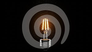 Particles or dust specks are illuminated in the light adding